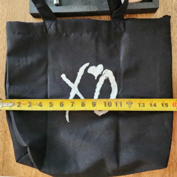 Black The weeknd xo canvas tote bag with white font - Picture 5 of 5